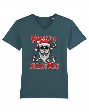 Merry Christmas Bearded Santa Skull Stargazer