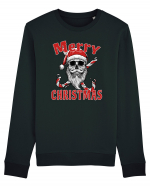 Merry Christmas Bearded Santa Skull Bluză mânecă lungă Unisex Rise