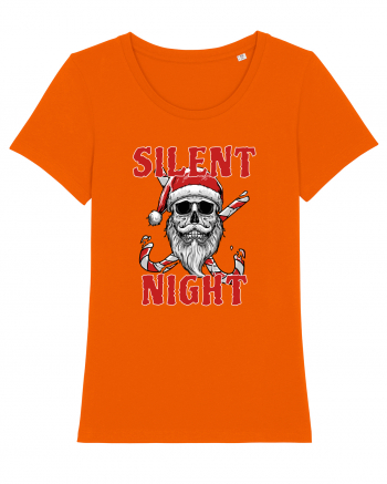 Silent Night Skull Santa Bright Orange