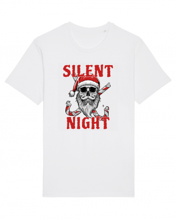 Silent Night Skull Santa White