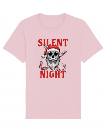 Silent Night Skull Santa Cotton Pink