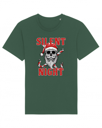 Silent Night Skull Santa Bottle Green