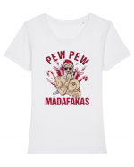 Pew Pew Madafakas Tricou mânecă scurtă guler larg fitted Damă Expresser