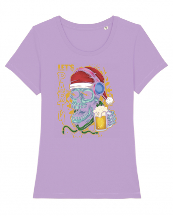 Skull Santa Let's Beer Party Lavender Dawn