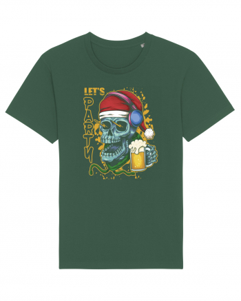 Skull Santa Let's Beer Party Bottle Green