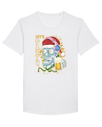 Skull Santa Let's Beer Party White