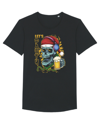 Skull Santa Let's Beer Party Black