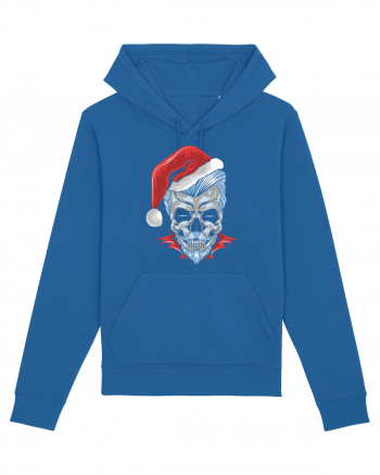 Xmas Skull Joker Beard Santa Royal Blue