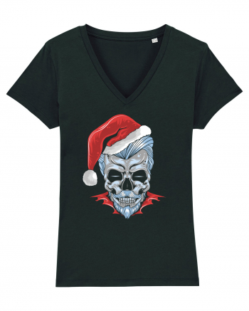 Xmas Skull Joker Beard Santa Black