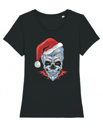 Xmas Skull Joker Beard Santa Black