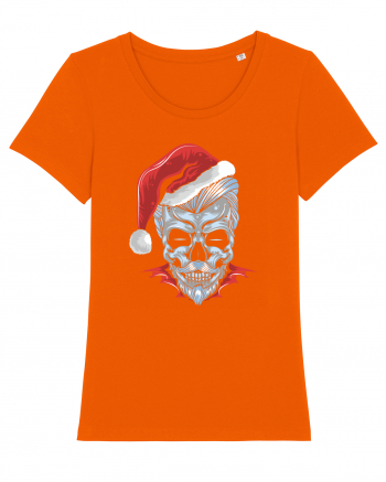 Xmas Skull Joker Beard Santa Bright Orange