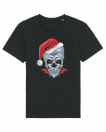 Xmas Skull Joker Beard Santa Tricou mânecă scurtă Unisex Rocker