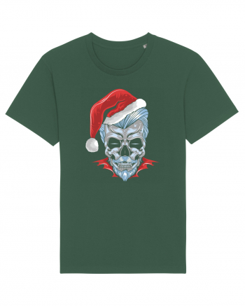 Xmas Skull Joker Beard Santa Bottle Green