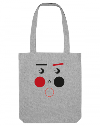 Scared Face Design Heather Grey