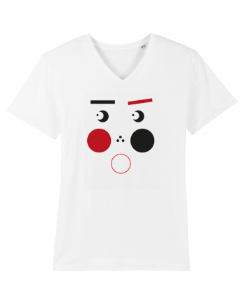 Scared Face Design White