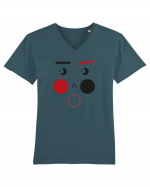 Scared Face Design Tricou mânecă scurtă guler V Bărbat Presenter