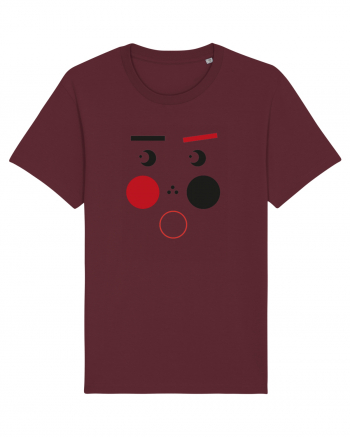 Scared Face Design Burgundy