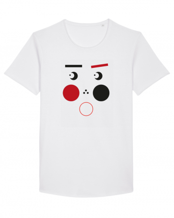Scared Face Design White