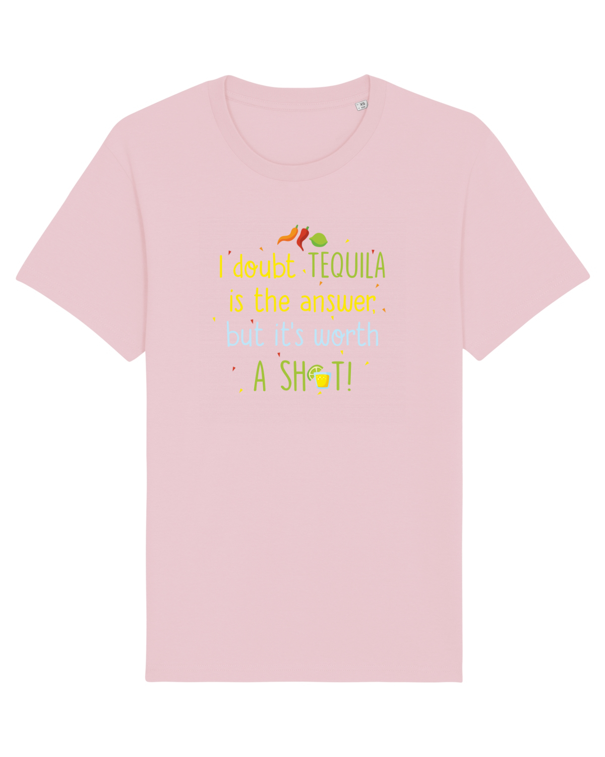 Tricou mânecă scurtă Unisex Rocker Cotton Pink