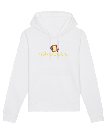 Romania Harta Tricolora White
