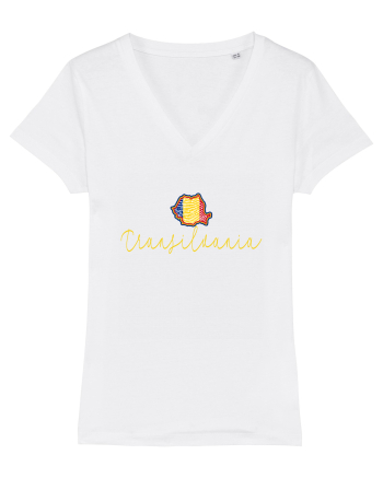 Transilvania Romania Harta Tricolora White