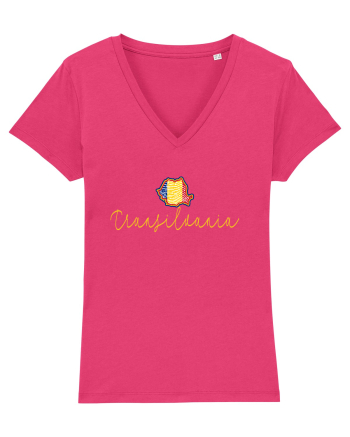 Transilvania Romania Harta Tricolora Raspberry