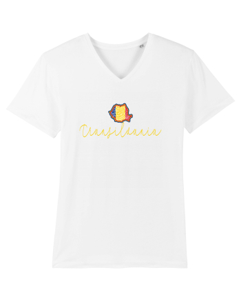 Transilvania Romania Harta Tricolora White