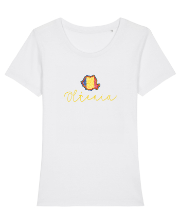 Oltenia Romania Harta Tricolora White