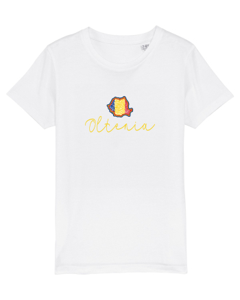 Oltenia Romania Harta Tricolora White