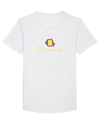 Oltenia Romania Harta Tricolora White