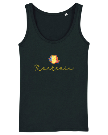 Muntenia Romania Harta Tricolora Black