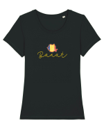 Banat Romania Harta Tricolora Tricou mânecă scurtă guler larg fitted Damă Expresser