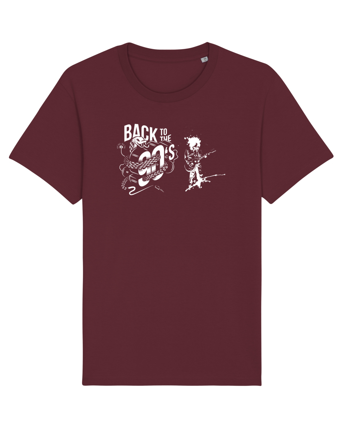 Tricou mânecă scurtă Unisex Rocker Burgundy