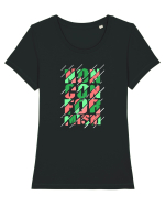 Nonconformism Tricou mânecă scurtă guler larg fitted Damă Expresser