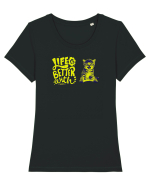 life with a cat Tricou mânecă scurtă guler larg fitted Damă Expresser