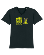 life with a cat Tricou mânecă scurtă guler V Bărbat Presenter