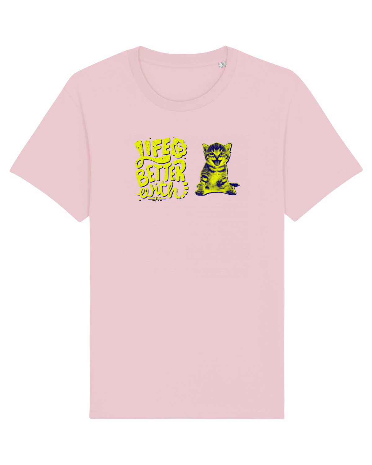 Tricou mânecă scurtă Unisex Rocker Cotton Pink
