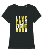 Inspiro #24 Tricou mânecă scurtă guler larg fitted Damă Expresser