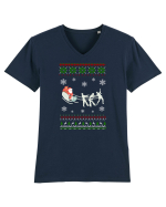 Mos Craciun cu zombi Tricou mânecă scurtă guler V Bărbat Presenter