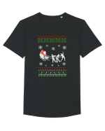 Mos Craciun cu zombi Tricou mânecă scurtă guler larg Bărbat Skater