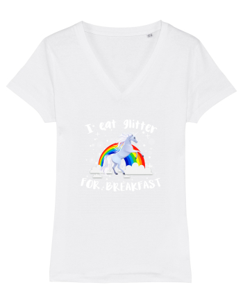 I eat glitter for breakfast White
