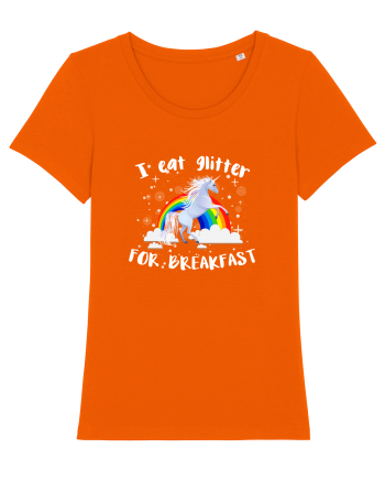 I eat glitter for breakfast Bright Orange