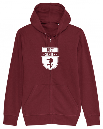 Cool Skateboarding Gift - Best Skater Badge Burgundy