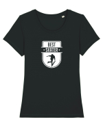 Cool Skateboarding Gift - Best Skater Badge Tricou mânecă scurtă guler larg fitted Damă Expresser