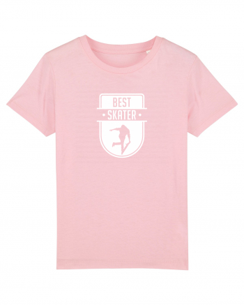 Cool Skateboarding Gift - Best Skater Badge Cotton Pink