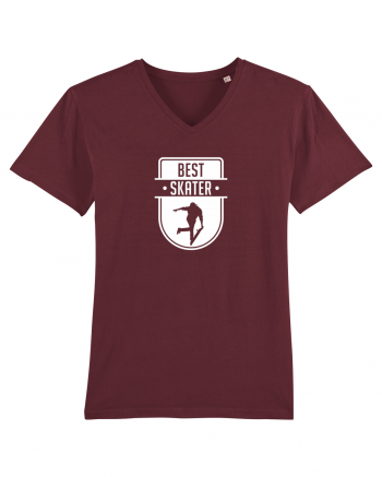 Cool Skateboarding Gift - Best Skater Badge Burgundy