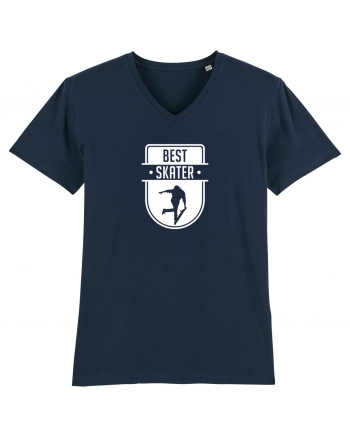 Cool Skateboarding Gift - Best Skater Badge French Navy