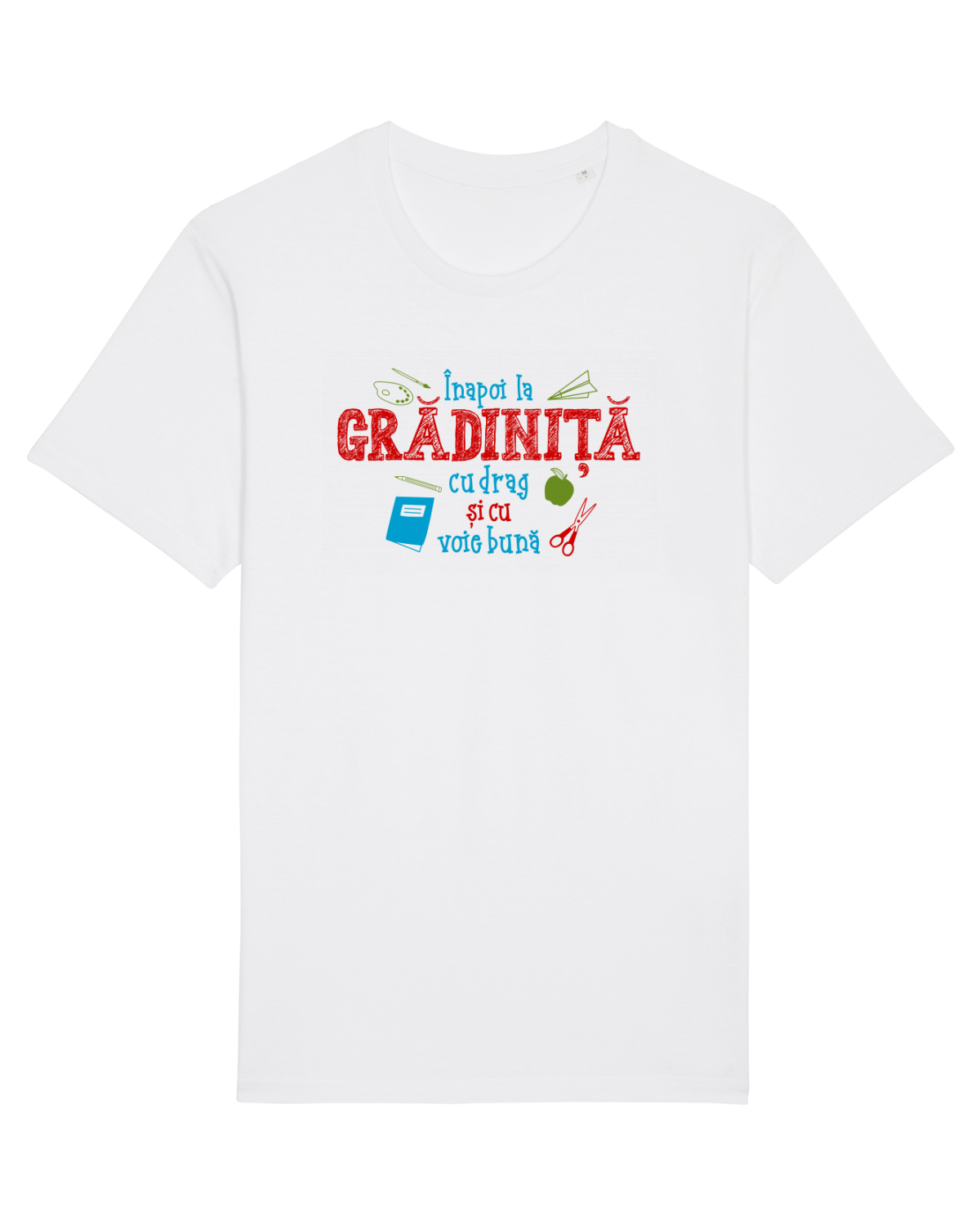 Tricou mânecă scurtă Unisex Rocker White