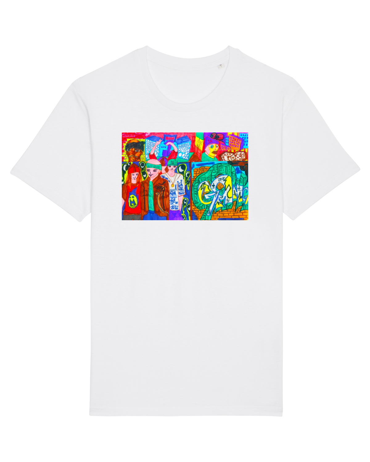 Tricou mânecă scurtă Unisex Rocker White