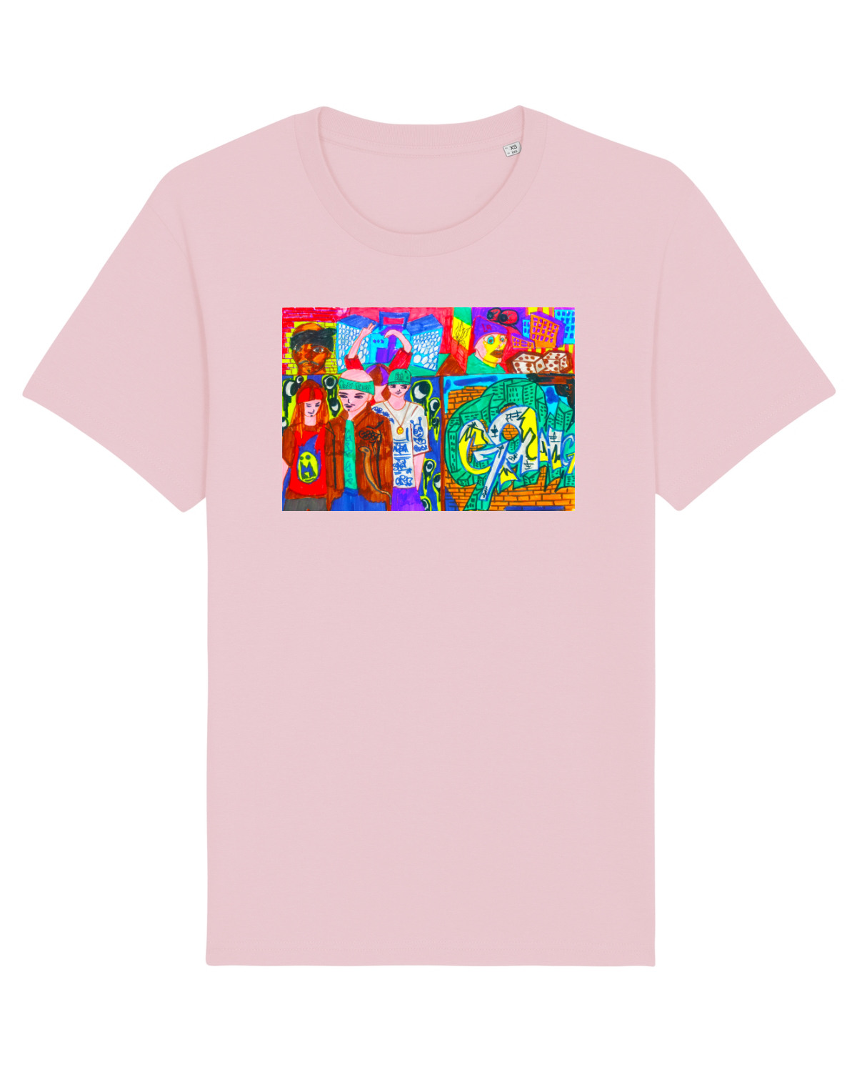 Tricou mânecă scurtă Unisex Rocker Cotton Pink
